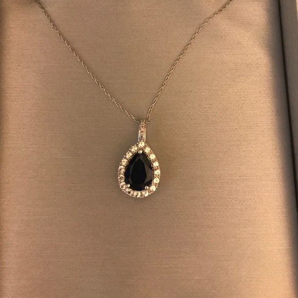 Zales Jewelry - Zales Sapphire Necklace
